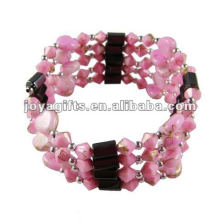 Magnetic Pink Heart Wrap Bracelets &amp; Collier 36 &quot;